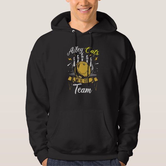 Alley Cat Bowling Team Bowler Hoodie (Front)