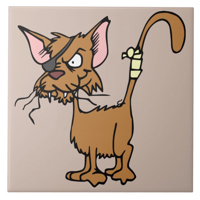 alley cat ceramic tile  (Front)