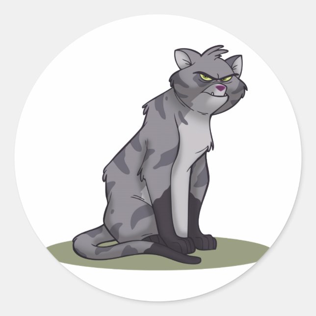 Alley Cat Classic Round Sticker (Front)