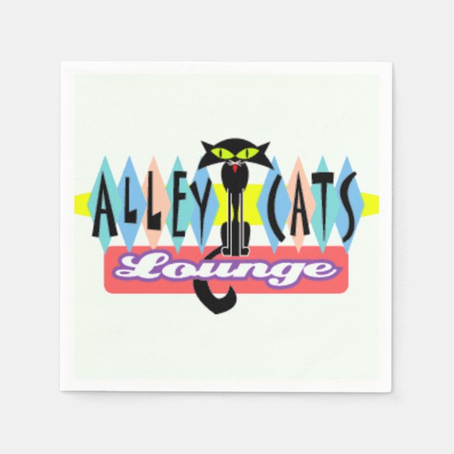 "Alley Cat Lounge" Napkin (Front)