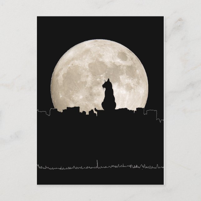 Alley Cat Moon Postcard (Front)