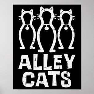 Alley Cats Bowling Team Fun Humour Bowler Player W Poster