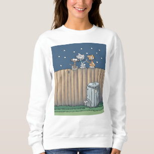 Alley Cats on a fence Sweatshirt