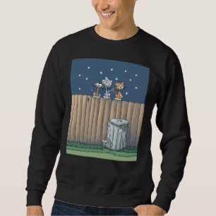 Alley Cats on a fence Sweatshirt