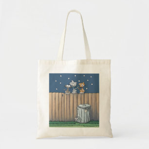 Alley Cats on a fence Tote Bag