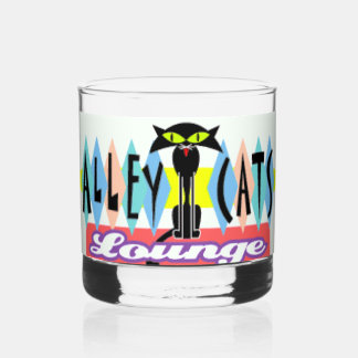 "Alley-Cats" Whiskey Glass