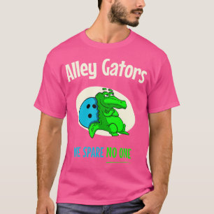 Alley Gator Funny Bowling Team Bowler Pin Humour T-Shirt