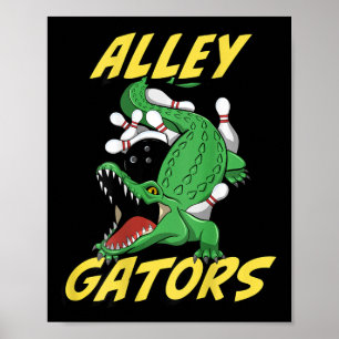 Alley Gators Bowling Team Byckside Print Alligator