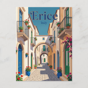 Alley in Erice Italy Postcard