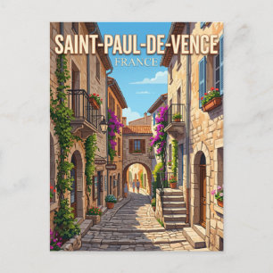 Alley in Saint-Paul-de-Vence France Postcard
