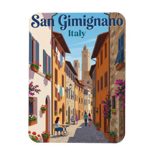 Alley in San Gimignano Italy Magnet