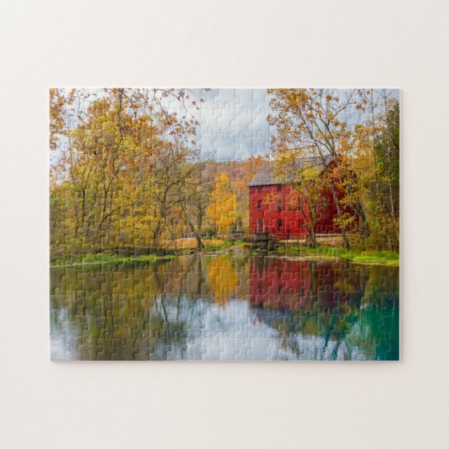 Alley Mill And Spring Jigsaw Puzzle (Horizontal)