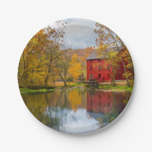 Alley Mill And Spring Paper Plate