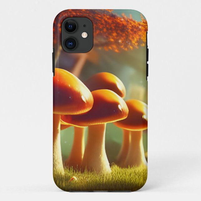 Alley of cute mushrooms colourful magical scenery Case-Mate iPhone case (Back)