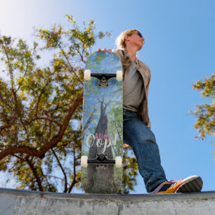 Alley Oop autumn sky and leaves Skateboard