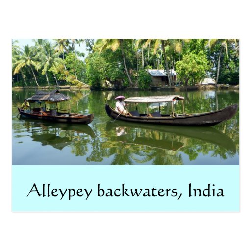 Image of Alleypey backwaters, india Postcard