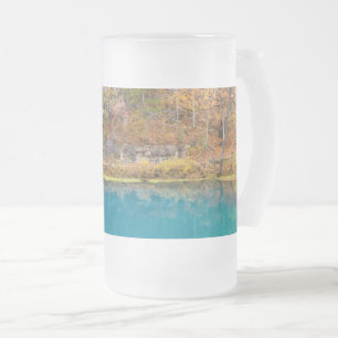 Alleys Blue Spring Frosted Glass Beer Mug