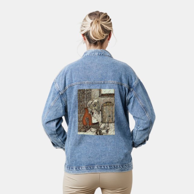 Alleyway Rat 🐀  Denim Jacket (Model)