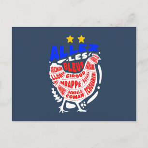 Allez la France Postcard