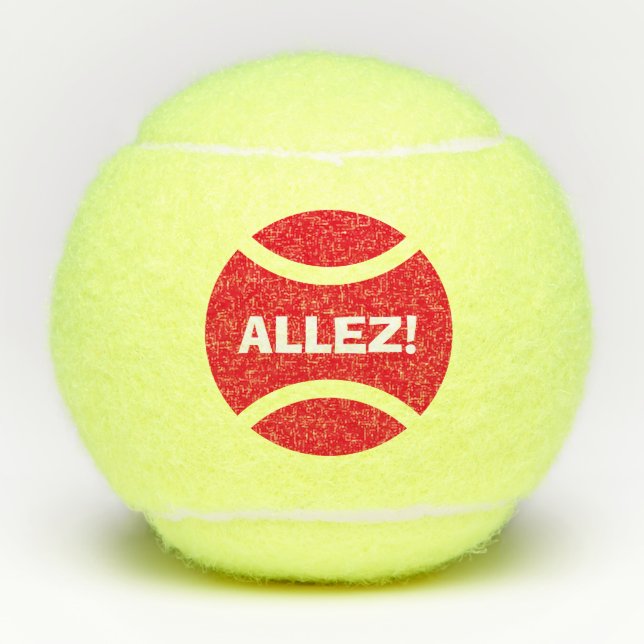 Allez! Personalised tennis balls gift idea (Front)