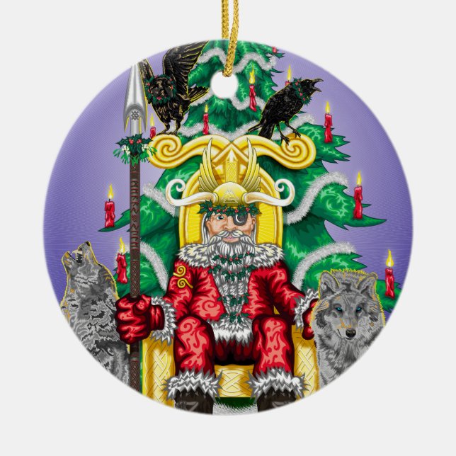 AllFather Yuletide Ceramic Tree Decoration (Front)