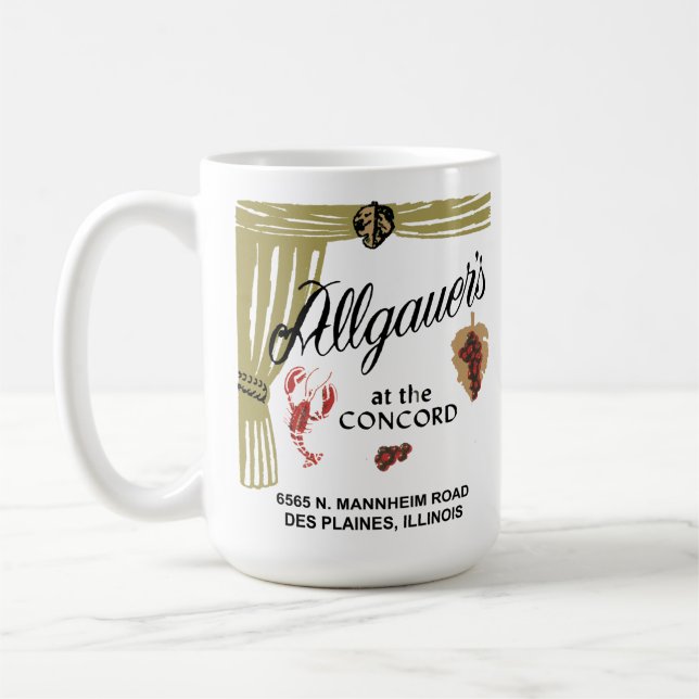 Allgauer's at the Concord, Des Plaines, IL Coffee Mug (Left)