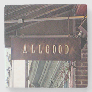 Allgood Lounge, Athens, Georgia Marble Coaster.UGA Stone Coaster