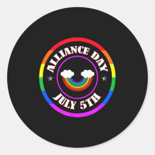 #allianceday New Day To Celebrate Alliance Day Classic Round Sticker