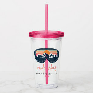 ALLIE Ski Snowboarding Goggle Mountain Bride Vibes Acrylic Tumbler
