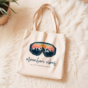 ALLIE Ski Snowboarding Mountain Vibes Bachelorette Tote Bag