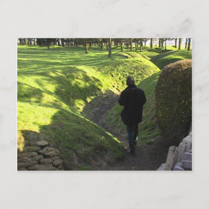 Allied trenches at  Newfoundland Park in the Somme Postcard