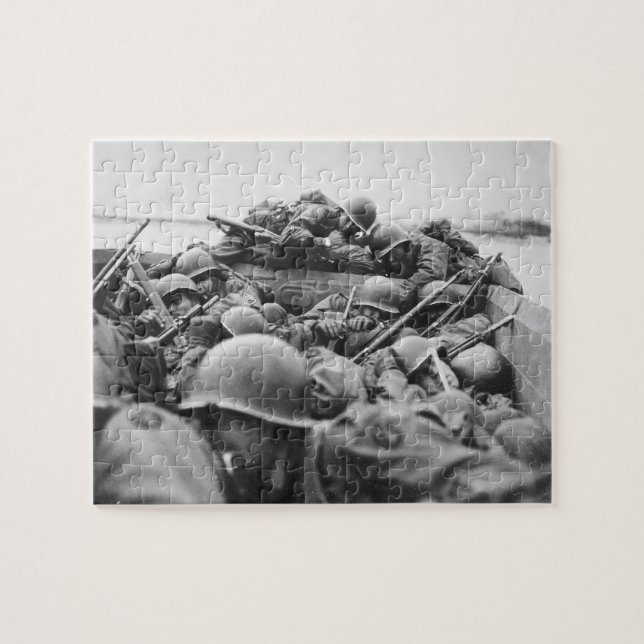 Allied World War II Soldiers Crossing the Rhine Jigsaw Puzzle (Horizontal)