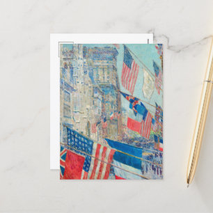 Allies Day, May 1917 by Childe Hassam Holiday Postcard