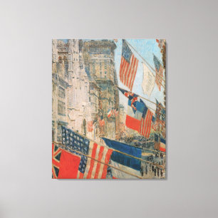Allies Day, May 1917 by Childe Hassam, Vintage Art Canvas Print