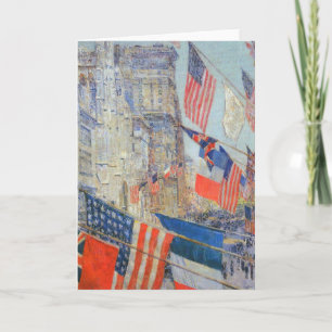 Allies Day, May 1917 by Childe Hassam, Vintage Art Card