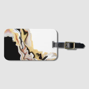 Alligare Golden Abstract Acrylic Fluid Art Luggage Tag