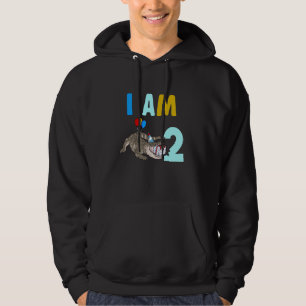 Alligator 2nd Birthday 2 Years Old Crocodile Allig Hoodie
