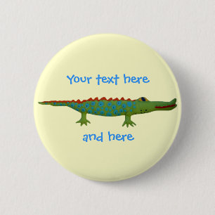 Alligator 6 Cm Round Badge