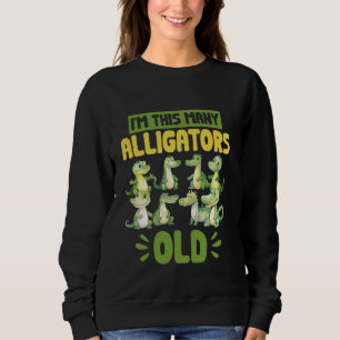 Alligator 8th Birthday Crocodile This Many Alligat Sweatshirt