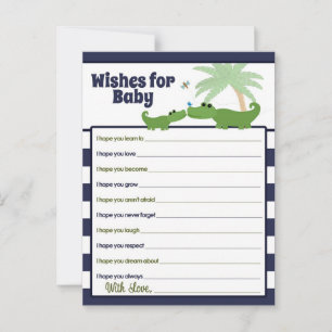 Alligator Baby Mummy Wishes for Baby Advice Cards