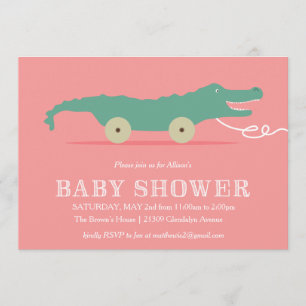 Alligator Baby Shower Invitation