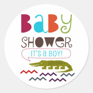 Alligator Baby Shower Stickers