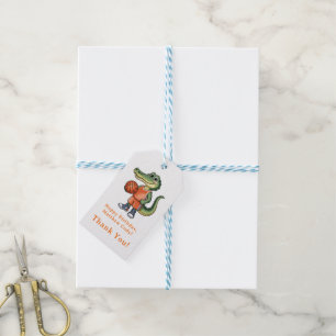 Alligator Basketball Birthday Party For Boys Thank Gift Tags