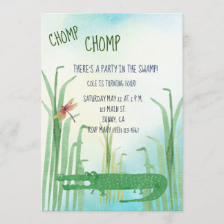 Alligator Birthday Invitation