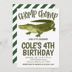 Alligator Birthday Party Invitation