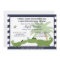 Alligator Blue striped baby shower invitation AMP