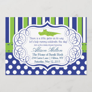 ALLIGATOR BOY BABY SHOWER INVITE