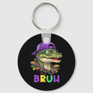 Alligator Bruh Mardi Gras Costume Carnival Teens B Key Ring