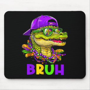 Alligator Bruh Mardi Gras Costume Carnival Teens B Mouse Mat