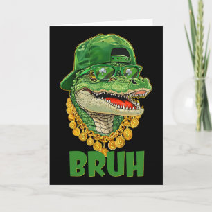 Alligator Bruh St Patricks Day Costume Teens Boys Card